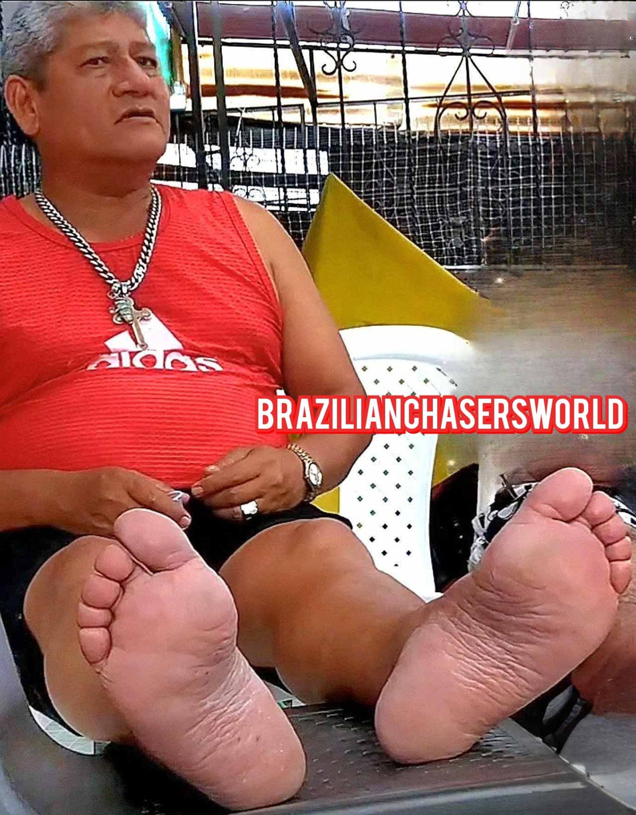 Look these burly worker foot