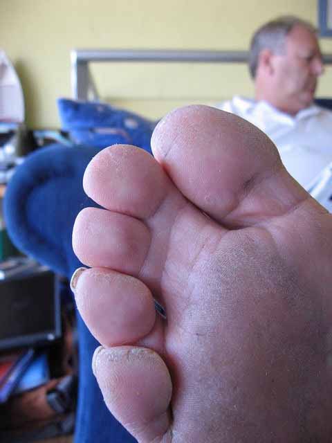 Suck and service the Size 11 older man toes