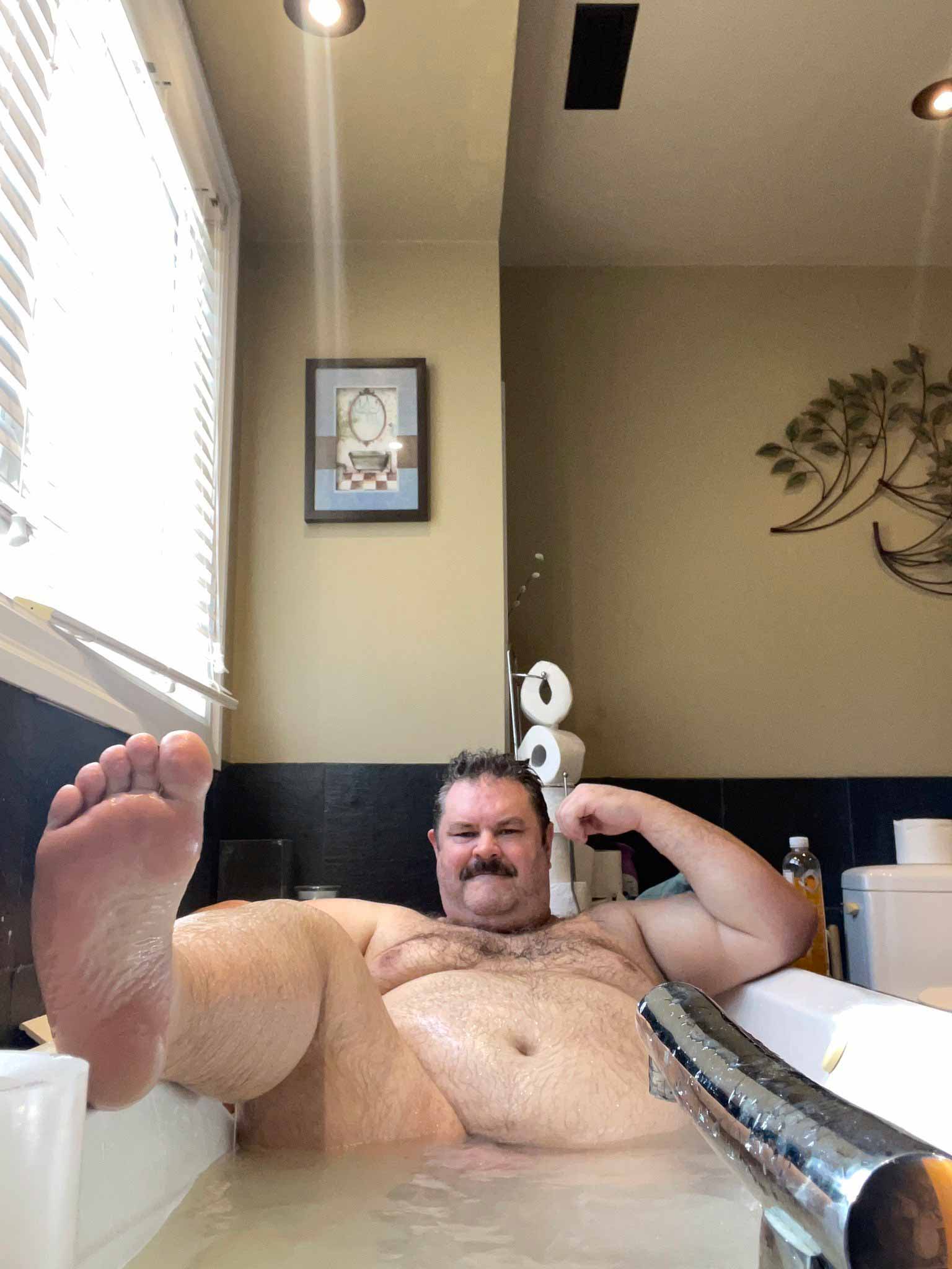 Incredible large dad foot soles